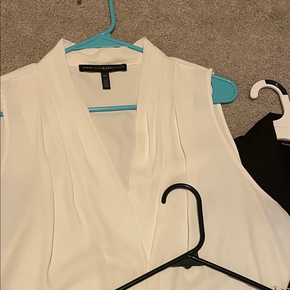 White House Black Market Women's Blouses - White and Black - Picture 3 of 12